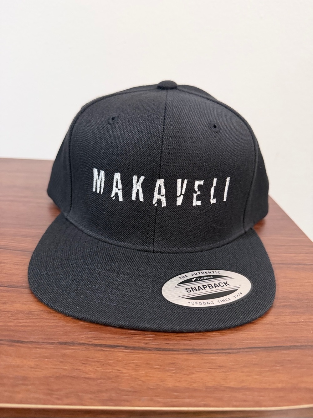 Tupac Makaveli Hat 2Pac Embroidered Black Snapback Hip Hop Rap Cap